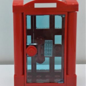 LEGO City British London Telephone Booth. (red) Souvenir 4x6 baseplate