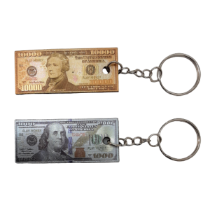 3D Magnet Mini Small $1000 & $10,000 Dollar Bill Key Chain Ring US Souvenir Gift