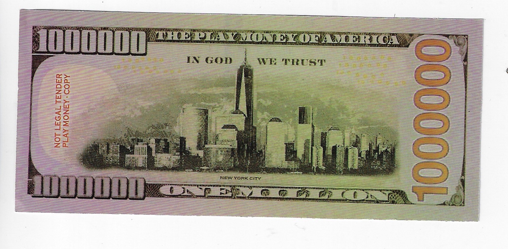 Fake Play Copy Money for Kids 20 Pieces One Million Dollar Trump Bills 2-Sided F - Image 4