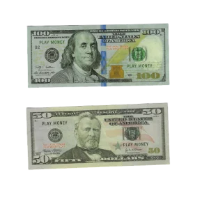 Prop Fake Copy Play Money USA Bundle $100/50 Dollar Bills
