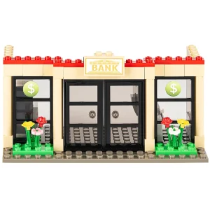 Lego MOC City Building Toys Bricks Bank Full interior very detail