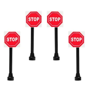 Lego EXTRA City Town Village Street Traffic. 4 Stop Signs