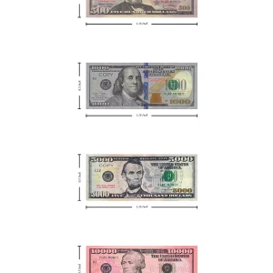 Miniature Fake Play Copy Money $500 1,000 5,000 10,000 Premium Doll House