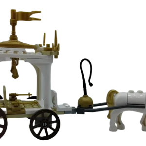 Lego MOC Building Bricks Toys Kingdoms white & Gold. Horse & Carriage. princess.