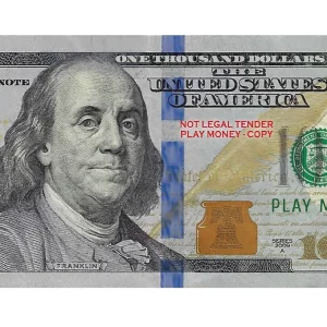 Prop Fake Play Money USA $1,000 Dollar Bills