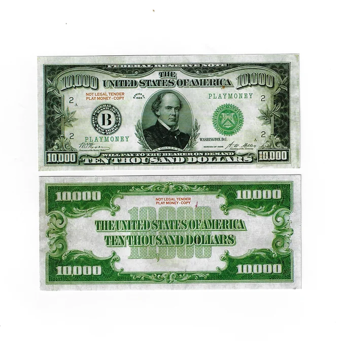 Fake Prop Play Money USA $1,000-5,000-10,000 X20ea. BILLS. (1934) - Image 2