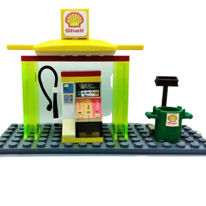 Lego MOC City Building Toys Bricks Shell Gas Station ATM &amp; More